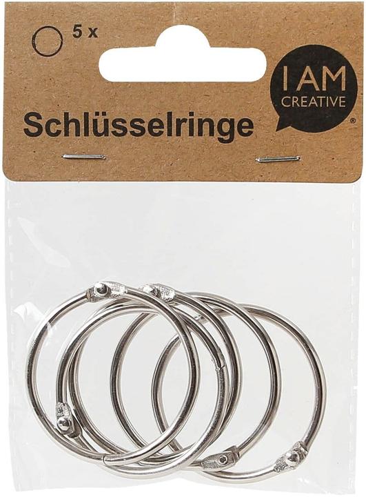 Actual product image Key rings to unfold ø 3.8 cm, 5 pcs.