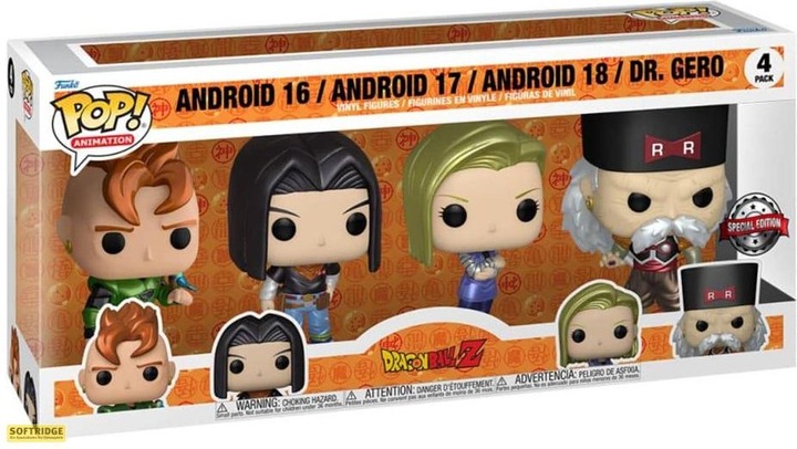 Immagine prodotto Funko POP! Dragon Ball Z Android 16/17/18 / Dr. Gero 4PK