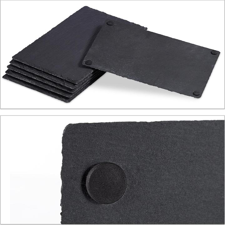 Actual product image Relaxdays Slate Tile cm Set Of 6