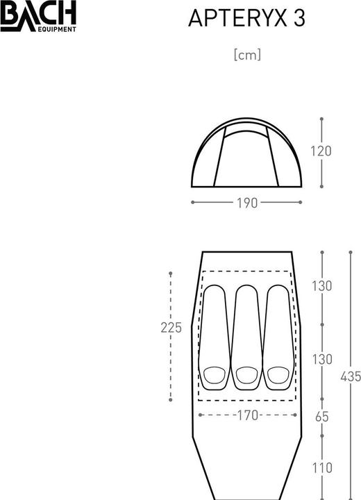 Produktbild Bach Equipment Apteryx 3 (Tunnelzelt, 2.56 kg, 2 Personen)