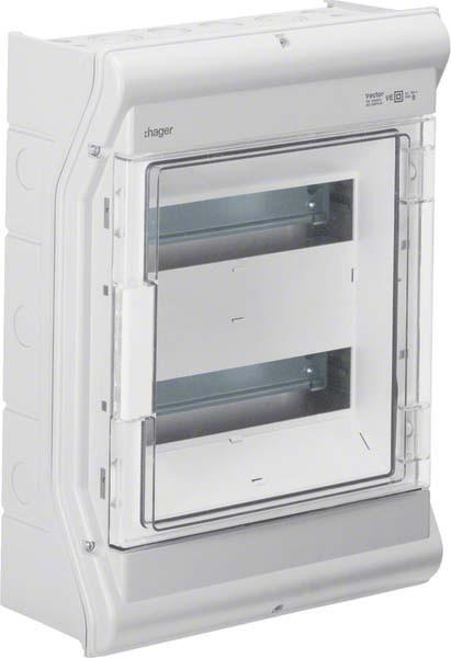 Produktbild Hager Hubschrauber Vector modulares Fach VE212PN 2x12 beständige Einführung UV IP65