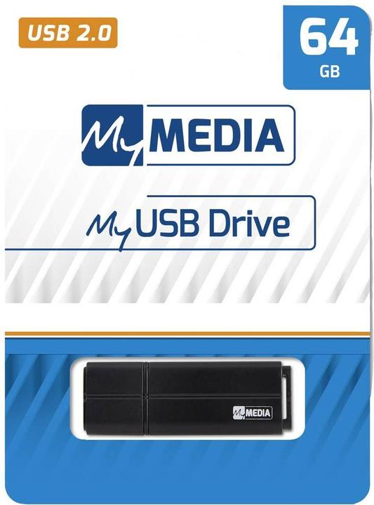 Produktbild MyMedia USB 2.0 Stick 64GB, schwarz (64 GB, USB-A)