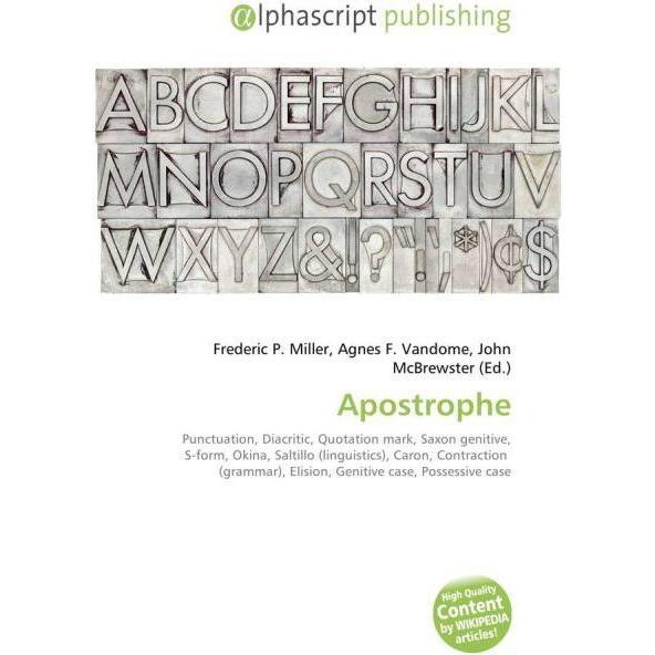 Apostrophe, Fachbücher von Agnes F. Vandome, Frederic P. Miller, John McBrewster