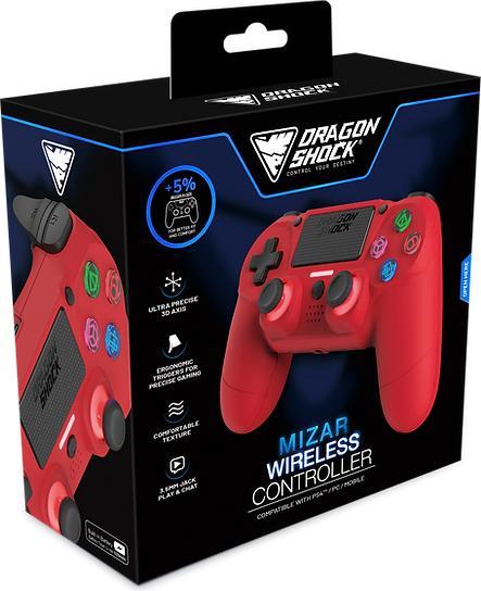 Actual product image DragonShock Controller Mizar Wireless red PS4 (PS4)