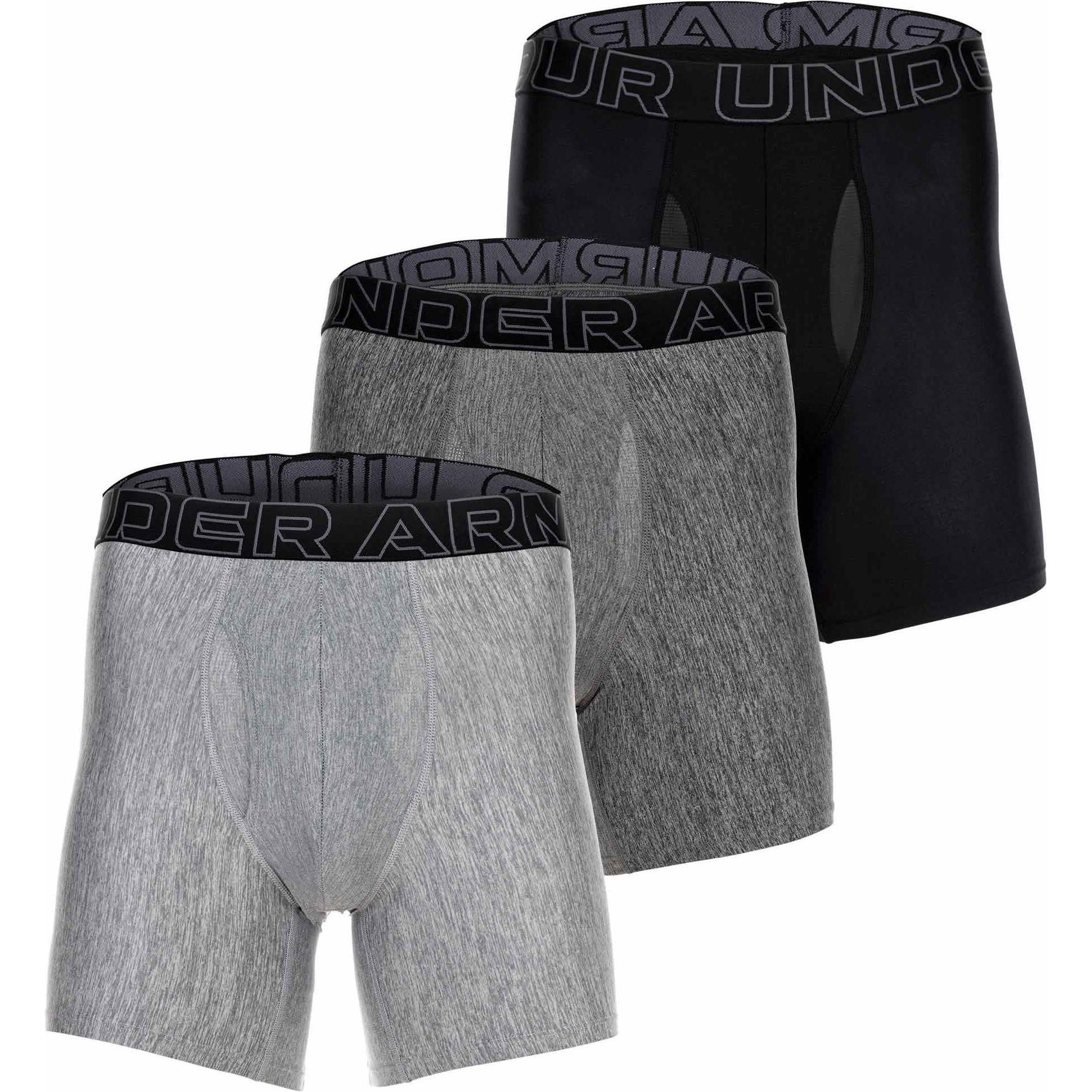 Under Armour, Herren, Unterhosen, Boxershort Sportlich Figurbetont UA PERFORMANCE TECH - SOLID 6 IN 3PK, Mehrfarbig, (XX...