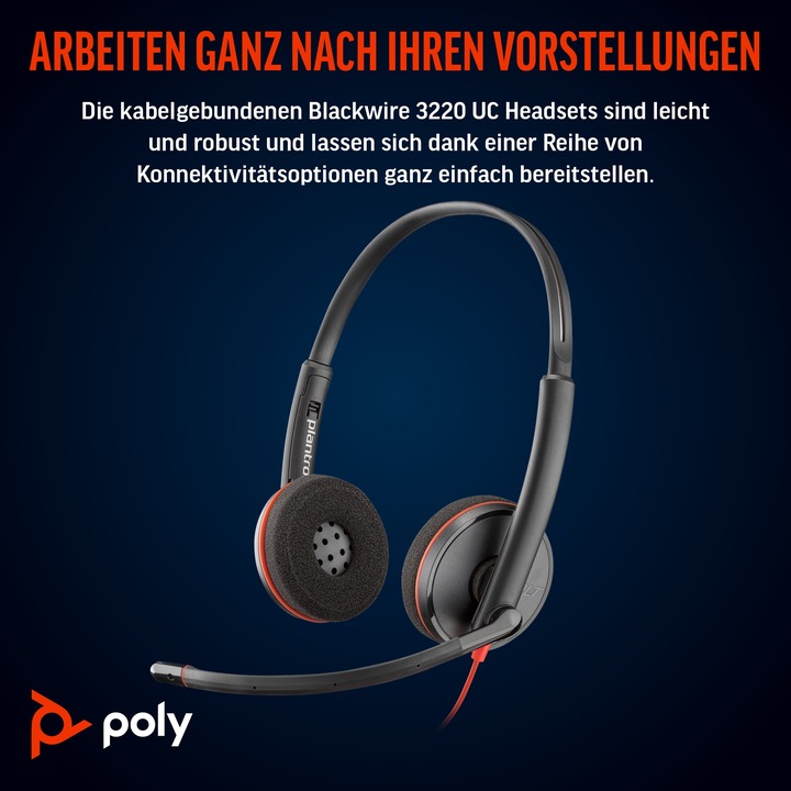 Actual product image Poly BW 3220 USB-C HS +USB-C/A (Cable, USB-A)