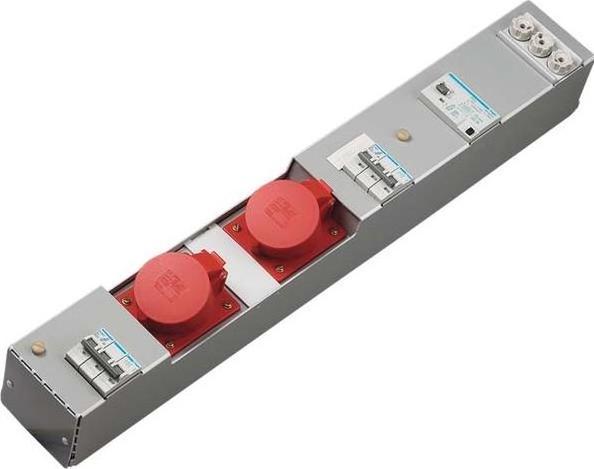 Actual product image Hager Socket strip ZAH001L 2xCEE 32A 5pole 160x100x710