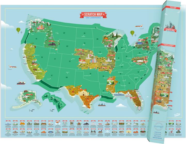 Scratch Malp USA Points de repère (82 x 58 cm)