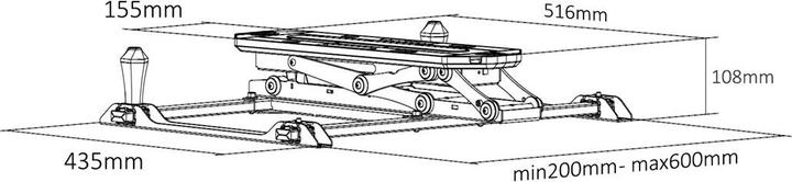 Produktbild Maclean UCHWYT DO TV ELEKTRYCZNY SUFITOWY 32 -70 35KG MC-880T (Decke, 70", 35 kg)