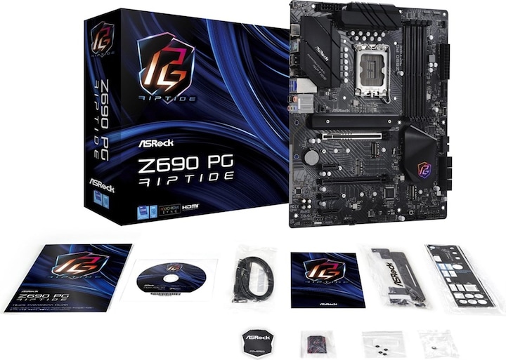 Productafbeelding AsRock MB Z690 PG Riptide 1200 HDMI DDR4 (LGA 1700, Intel Z690H, ATX)