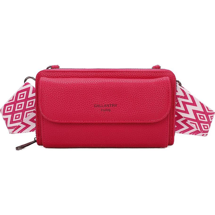 Gallantry, Handtasche, Schultertasche Niedliche Geldbörse aus Leder, Rosa