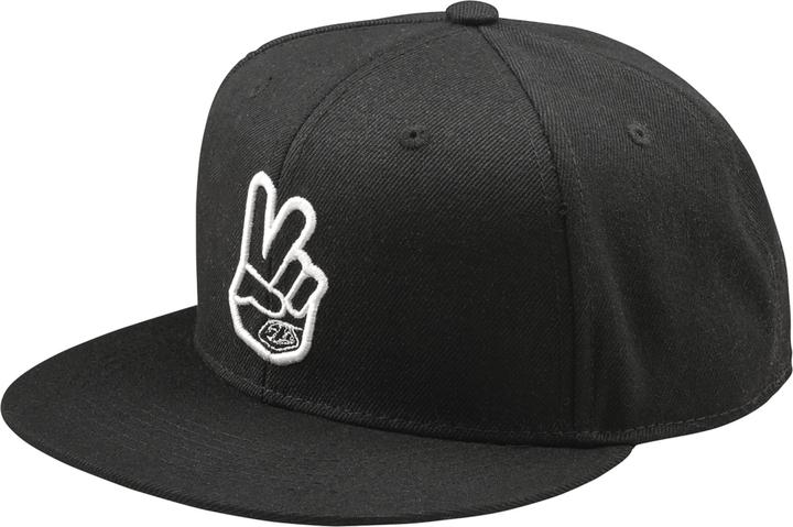Actual product image Troy Lee Designs Flat Bill Snapback Cap, Peace, black, one size (One size)