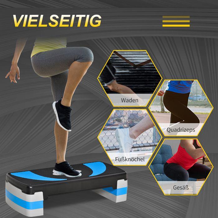 Actual product image Swisshandel24 Stepping board Aerobic stepper height-adjustable with 3 levels (10/15/20cm) Fitness exercise bike