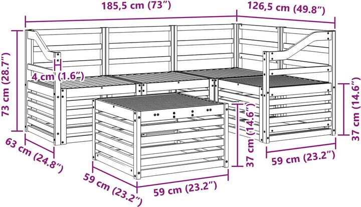 Produktbild vidaXL Outdoor-Sofagarnitur