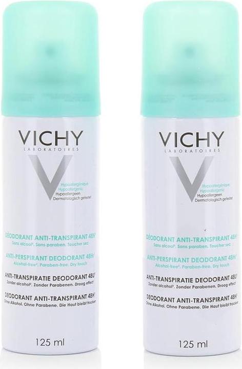 Actual product image Vichy Lot de 2 Déodorants Anti-Perspirant 48H - 2 x 125 ml (Spray, 250 ml)