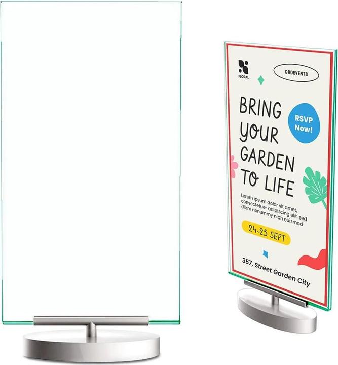 Produktbild Deflecto Tischaufsteller "Swivel", DIN lang hoch, drehbar (1/3 Din A4)