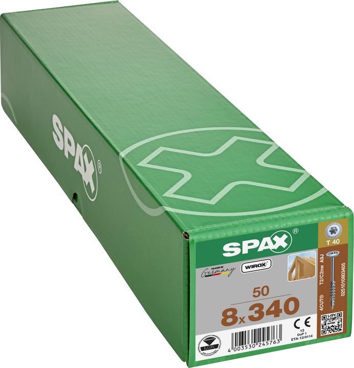 Produktbild Spax Tellerkopf T-Star Plus T40 Teilgewinde 4cut Wirox (50 Schrauben pro Stück)
