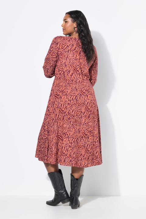 Image du produit Studio Untold Robe maxi coupe trapèze à imprimé zébré, effet cache-coeur (50, 52)