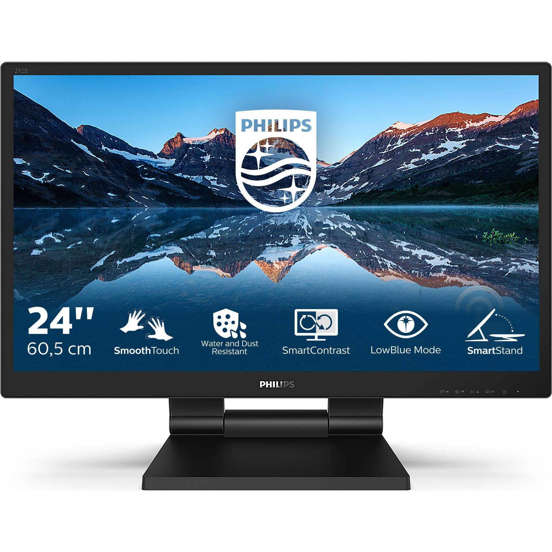 Philips 242B9T/00 (1920 x 1080 Pixel, 24"), Monitor, Schwarz
