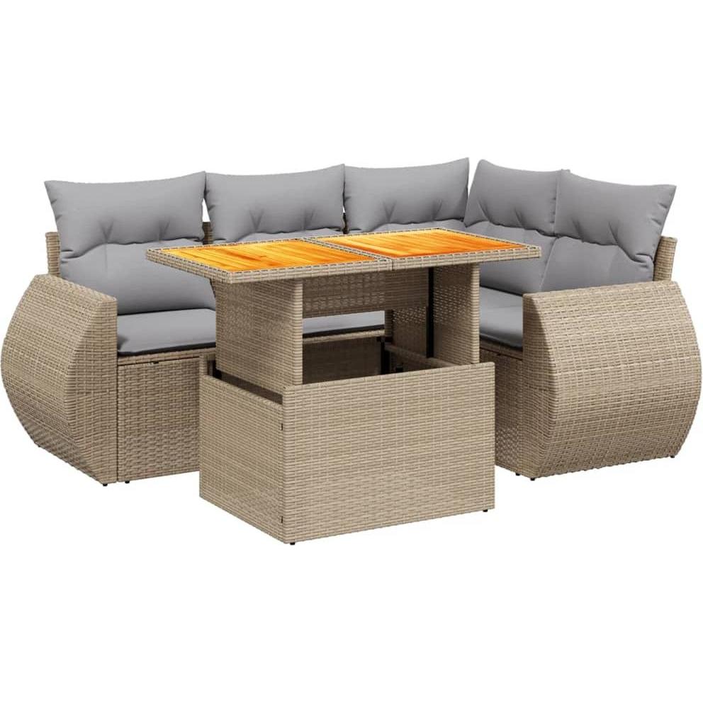 VidaXL, Gartenlounge, 10-tlg. Garten-Lounge-Set mit Kissen