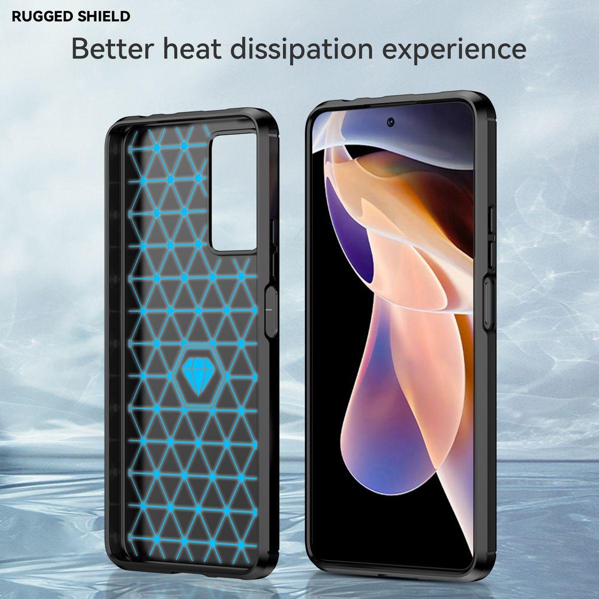 Thumbnail - König Design Hülle Handy Schutz für Sony OnePlus Realme Xiaomi Case Cover Bumper Carbon Optik (Xiaomi Poco X4 GT 5G), Sm...