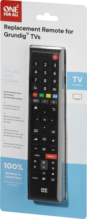 Productafbeelding One for All Grundig TV vervangende afstandsbediening (Universele afstandsbediening, Infrarood)