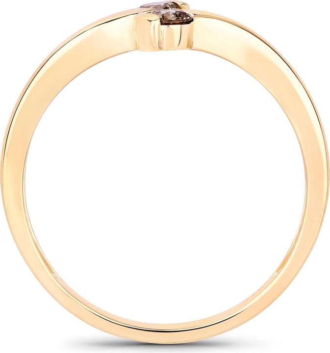 Produktbild Xen Ring mit 2 Diamanten 0,23 ct. 375 Gelbgold (57)