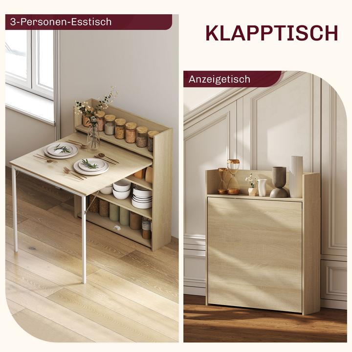 Produktbild Homcom Esstisch MDF, Stahl Eiche