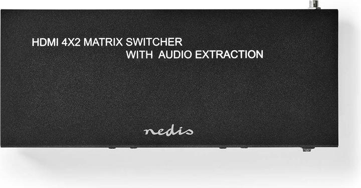 Actual product image Nedis HDMI ™ Matrix Switch | 4x 2-Port port(s) | 4x HDMI™ Input | 2x 3.5 mm / 2x HDMI™ Output /