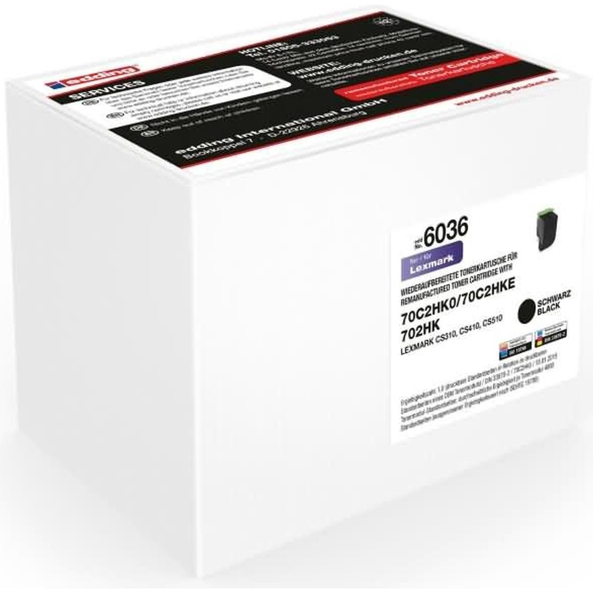 Edding, Toner, Ton.ers.Lexm.70C2HK0 BK 18-6036 - Tonereinheit (BK)