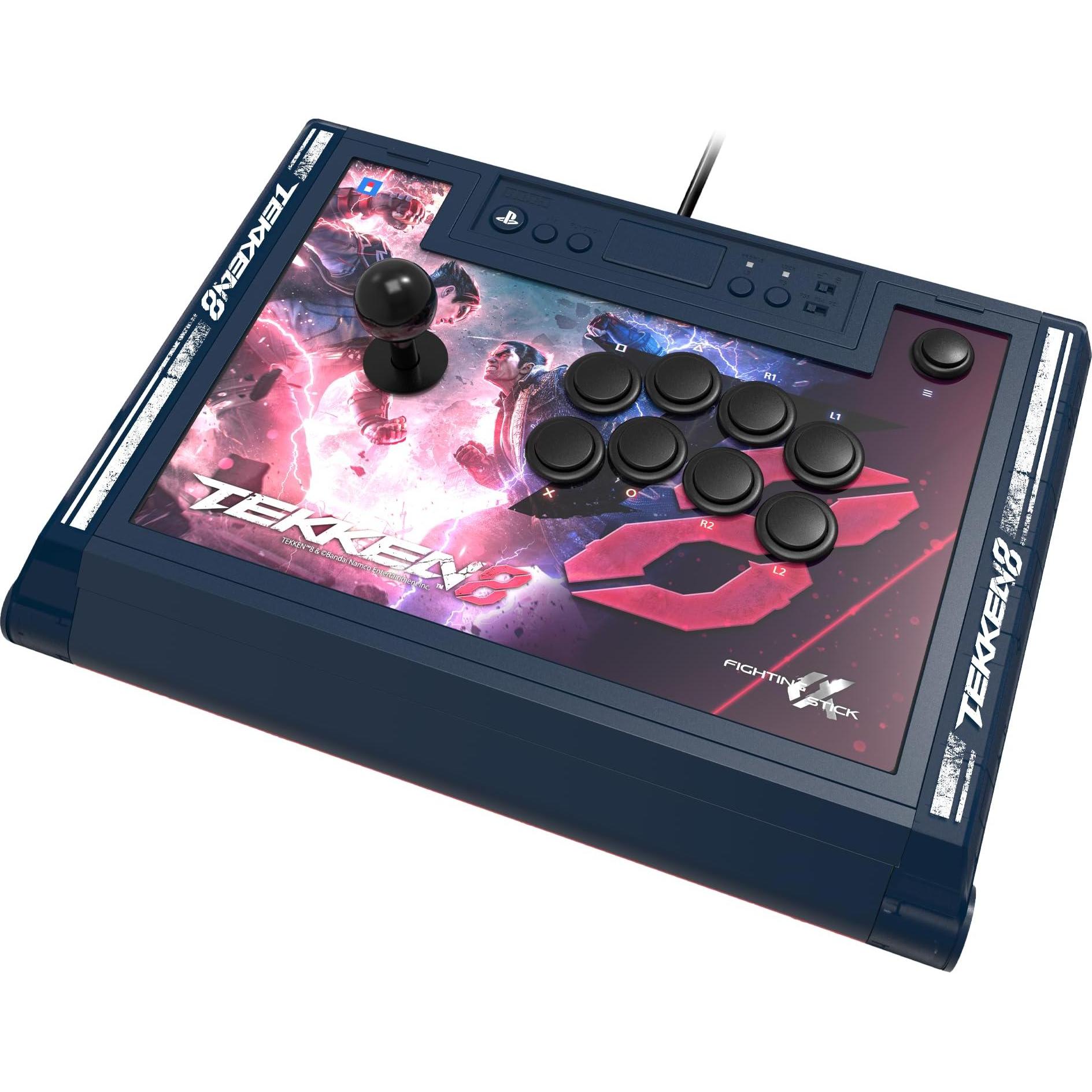 HORI Fighting Stick Alpha - Tekken 8 (PC, PS5, PS4), Gaming Controller, Mehrfarbig