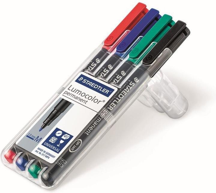 Staedtler Lumocolor permanent (Multicolore, 1 mm, 4 x)