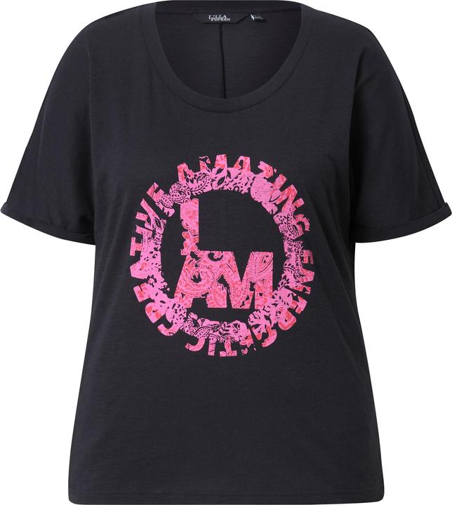 Actual product image Ulla Popken Motivational Lettering Short Sleeve Graphic Tee (56)