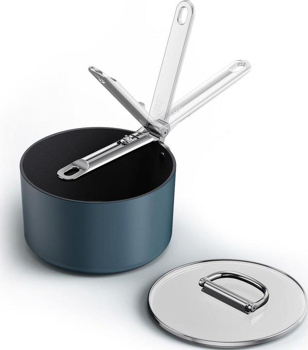 Image du produit Joseph Joseph Space Casserole à manche rétractable avec couvercle D19cm (Aluminium, 19 x 17.20 cm)