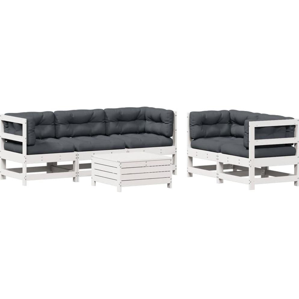 VidaXL, Gartenlounge, 10-tlg. Garten-Lounge-Set mit Kissen