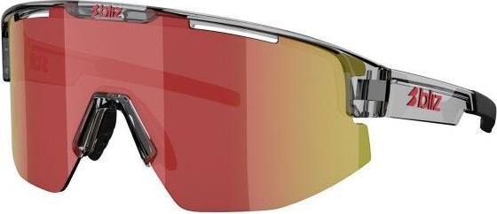 Transparent DARK GREY, Brow w Red Multi