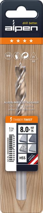 Image du produit Alpen Mèche à bois Timber Twist PLT ø 13.0 mm (13 millimètres)