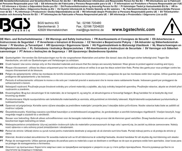 Produktbild BGS Schraubzwinge 1000 x 120 mm (1000 mm)