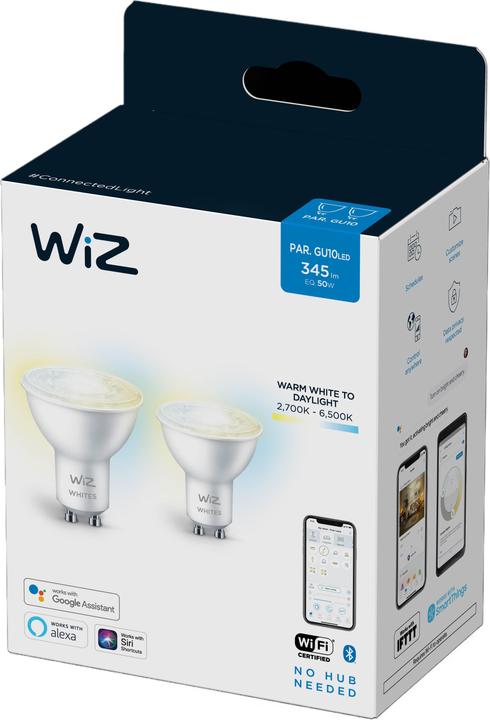 Actual product image WiZ LED Spot (GU10, 4.70 W, 345 lm, 2 x, F)