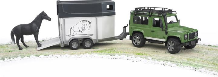 Produktbild Bruder Land Rover Defender mit Pferdeanhänger