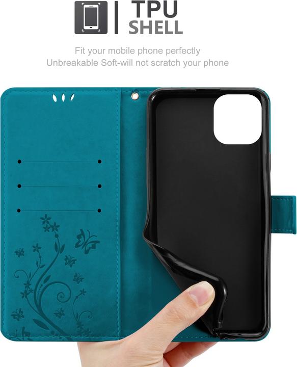 Image du produit Cadorabo Étui pour Apple iPhone 14 style Flower Book (Apple iPhone 14)