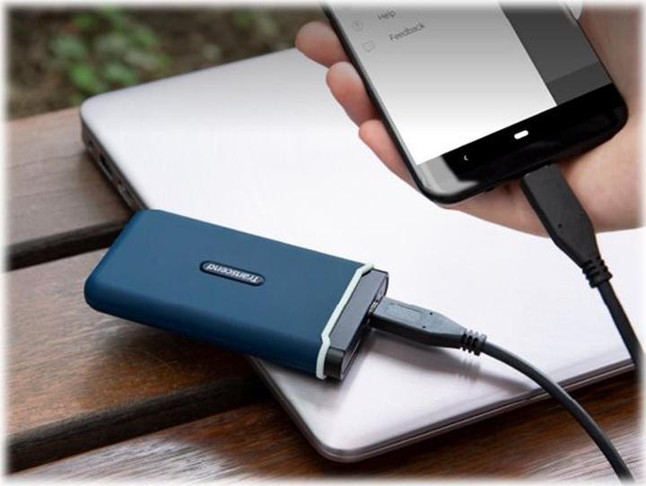 Actual product image Transcend SSD ESD370C 250GB USB-C USB 3.1 Gen 2 (0.25 TB)