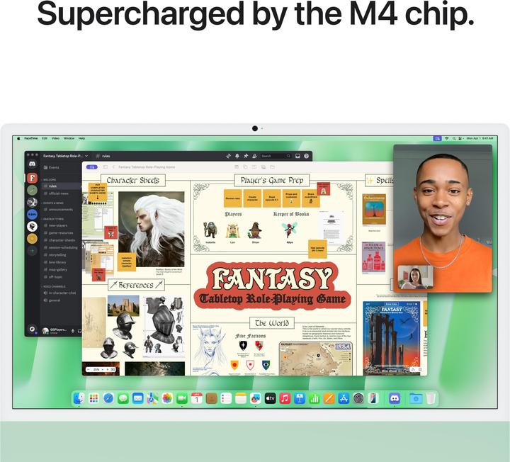 Image du produit Apple iMac 2024 (M4, 16 Go, 256 Go, Apple M4 10-Core)