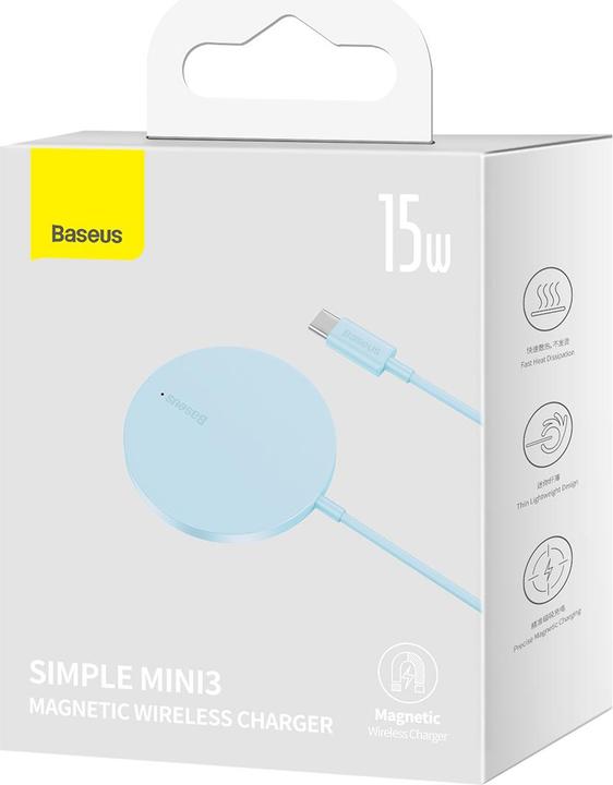 Produktbild Baseus Simple Mini3 Magnetic Wireless Charger 15W Galaxy Blue (15 W)