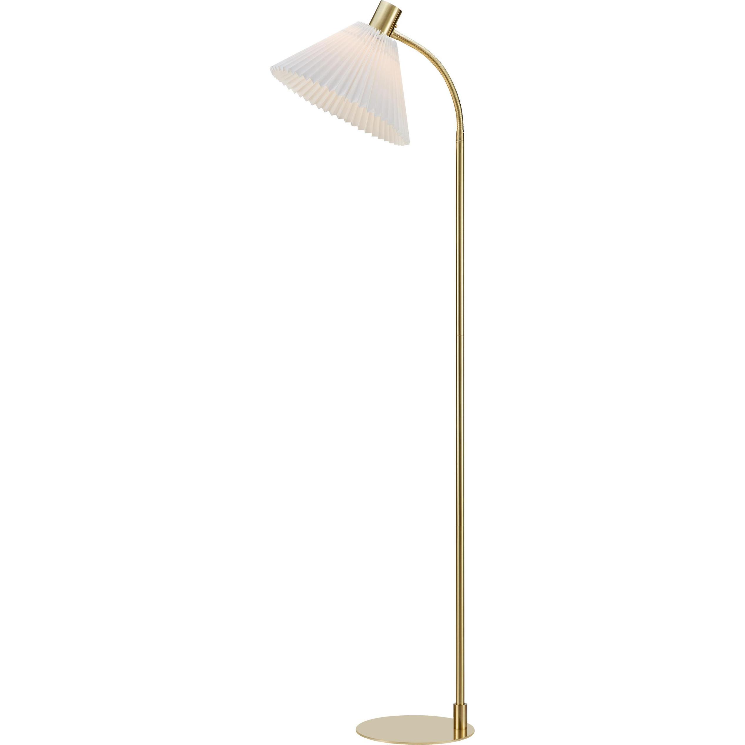 Markslöjd, Lampada a stelo, MIRA Floor 1L Brushed Brass/White