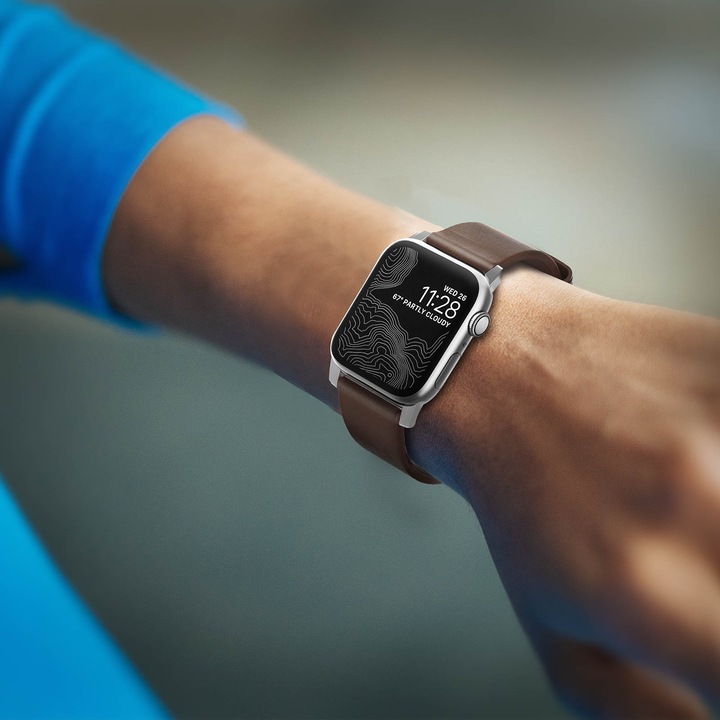 Image du produit Nomad Sangle de connexion moderne (44 mm, Cuir, Acier inoxydable, Apple Watch Series 4, Apple Watch Series 5, Apple Watch Series 6, Apple Watch SE)