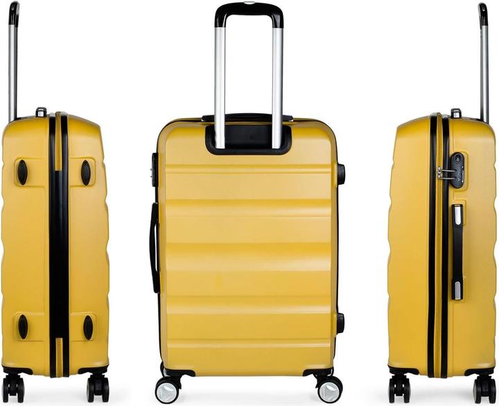Actual product image Itaca Rigid Suitcase Set with 4 Wheels and Combination Lock