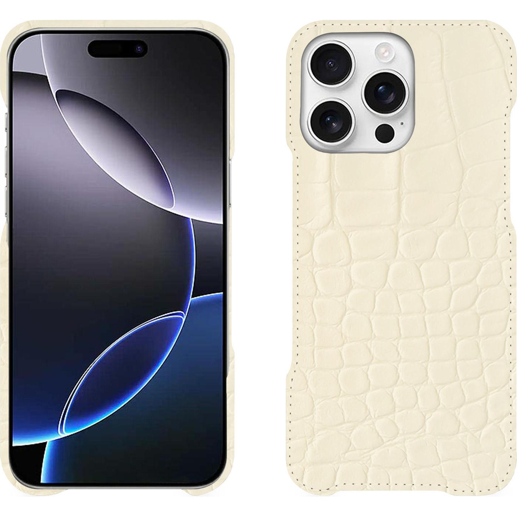 Noreve Lederschutzhülle (Apple iPhone 16 Pro Max), Smartphone Hülle, Beige