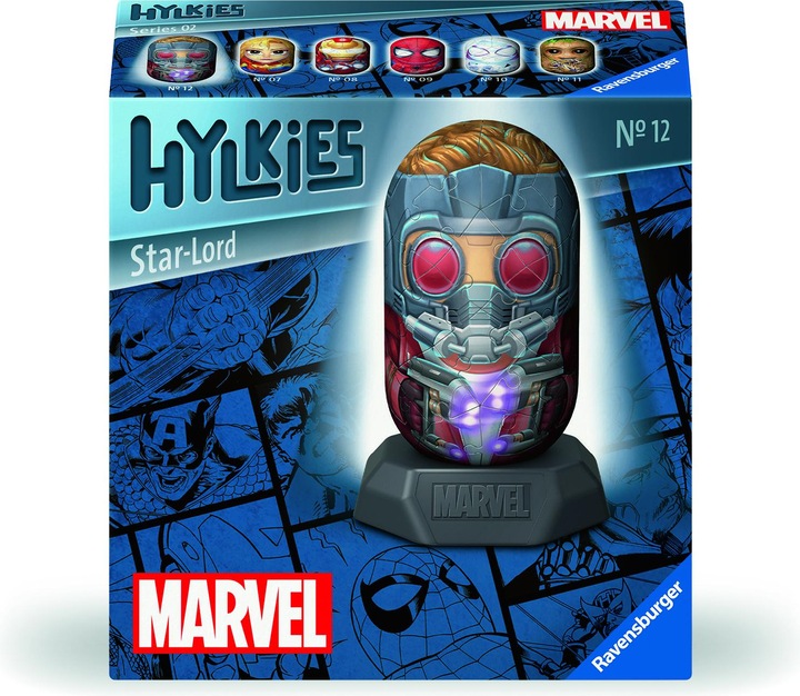 Immagine prodotto Ravensburger Hylkies: La nuova serie di figure da collezione da assemblare da soli. Figura #12 - Star-Lord. (54 pezzi)