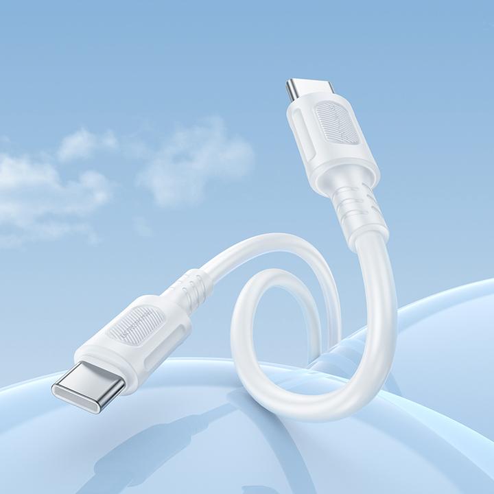 Immagine prodotto Borofone Kabel BX111 Feliz - Typ C auf Typ C - 60W 3A 1 Meter Weiss (1 m, 60 W)